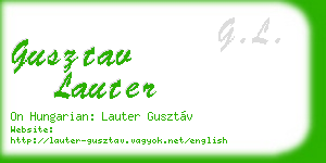 gusztav lauter business card